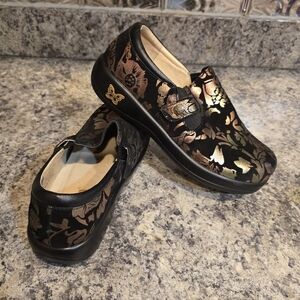 Alegria PG Lite Womens KAR-557X EU 37 Sz 6.5 Black Rose Gold Comfort Clogs/Shoes